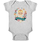 Pop Threads Dia de los Muertos Sugar Skull Day of the Dead Infant Baby Boy Girl Bodysuit