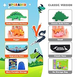 IPOURUP Dinosaur Toys for Kids 3-5: Wooden Stacking