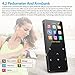 MP3 Player with Bluetooth,MP3 Direct Recording 16gb 2018 Article FM Radio Alarm Clock Headphones 1.8 in Expandable Up to 128GB TF Card Pedometer, with an Armband, Recommended Black