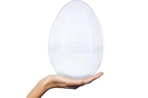 BESTPYSANKY Giant Transparent Jumbo Size Clear Plastic Easter Egg 10 Inches