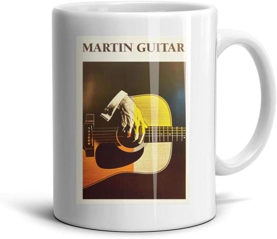 Heart Wolf White Ceramic 11 OZ Mugs Coffee Mug C.-F.-Martin-Guitar-Hazy- Cute 330ML Mug Tea Cup Friend,Dad,Grandpa,Brother Gifts
