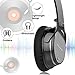 Hiearcool L-1 Bluetooth Headphones, Wireless Active Noise Cancelling Headphones with Built-in Mic, HiFi Stereo Over-Ear Headset for All 3.5 mm Jack Devices- Iron Grey