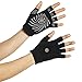 Gaiam Grippy Yoga Gloves, Black/Grey