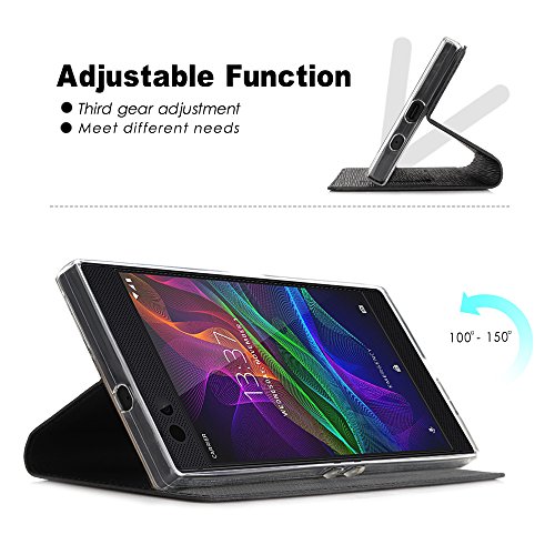 Razer Phone Case,Feitenn Razer PU Leather Wallet Flip Smart Cover Stand