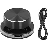 Chiffonade USB Volume Control Knob with RGB Light - Volume Knob PC External Media Adjust Controller,One-Key Mute Function,Fit for Windows with Android Systems