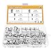 Sutemribor 304 Stainless Steel Flat Head Threaded Rivetnut Insert Nutsert Rivet Nut Assortment Kit 120 Pieces, 6 Sizes - M3 M4 M5 M6 M8 M10