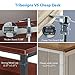 Tribesigns 55 Inches Computer Desk with Bookshelf Works as Office Desk Study Table Workstation for Home Office (55‘’, Cherry)