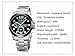 Findtime Fashion Mens Casual Black Silver Stainless Steel Luminous Quartz Analog Wrist Watches
