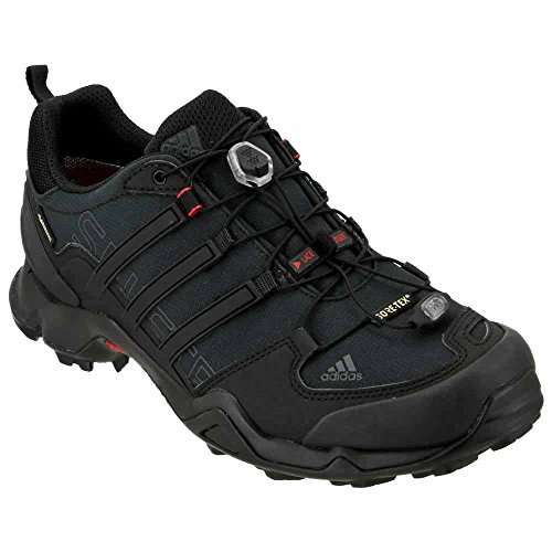 adidas outdoor Men's Terrex Swift R GTX Black/Dark Grey/Power Red Hiking Shoes - 8.5 D(M) US