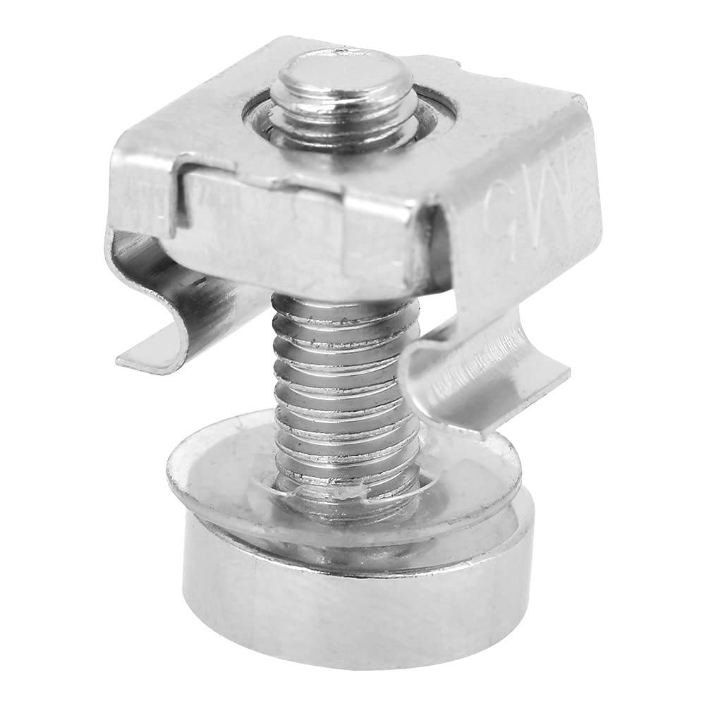 Network Cabinet Screw Nut, 20Pcs M5*16 M5*20 M6*16 M6*20 (Optional) Screws and Cage Nuts Assortment Kit, Cage Nut Fits for Network Cabinet Rack, Mechanical Mold(M5*20(20PCS))