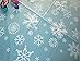 kedudes Snowflakes Winter Plastic Tablecloth Set - One Clear Snowflakes Table Cover and One Solid Light Blue Plastic Tablecloth, Great for Holiday Frozen Party. Tablecover.