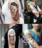 Dalin 4 Sheets Temporary Tattoo, Sexy Lady, Elephant