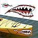 4 Pieces/Set Kayak Decals Skeleton Fish Bones Shark Teeth Mouth Canoe Fishing Boat Car Motorcycle Wall Window Laptop Stickers Graphics Accessories