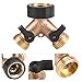 Brass Tap Adapter, 2 Way Y Shape 3/4 Hose Connector Garden Irrigation,