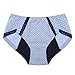 Neione Women Girls Menstrual Period Panties Underwear 3 Pack Blue Beige Gray L