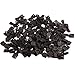 Vafon Aligle 100pcs Zip Clip Buckle Zipper Pulls Cord Rope Ends Lock Black Plastic Zipcords Stopper for Paracord