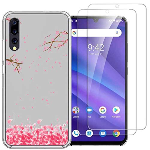 Estuche delgado y transparente con diseño floral Argentina Ubuy