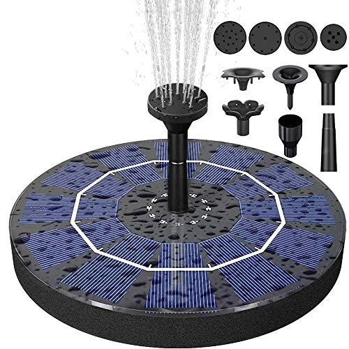 Bomba de fuente de ba&ntilde;o de aves solares de bilis, bomba de fuente solar de 2.5W con respaldo de bater&iacute;a de 800 mAh, bomba de fuente de agua de energ&iacute;a solar de pie libre para ba&ntilde;o de aves Piscina de estanque de jard&iacute;n al aire libre