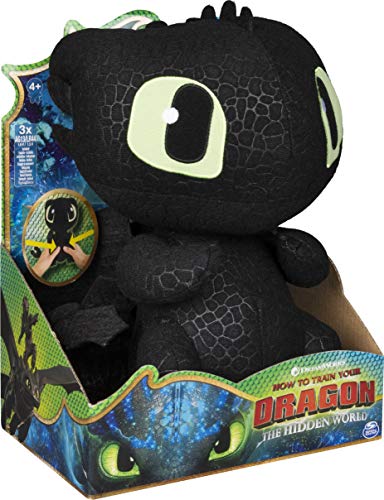 Dragons - Movie Line - Squeeze & Growl, Plüschfigur mit Sound - Ohnezahn (Solid), Drachenzähmen leicht gemacht 3, Die… – Bild 5