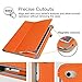 Fintie Case for iPad Air 2 - Premium Vegan Leather Slim Fit Folio Case Smart Stand Protective Cover Auto Sleep/Wake Feature for iPad Air 2 2014 Model, Orange