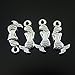 30PCs Antiqued Silver Mermaid's Back Charms Pendants for Jewelry Making