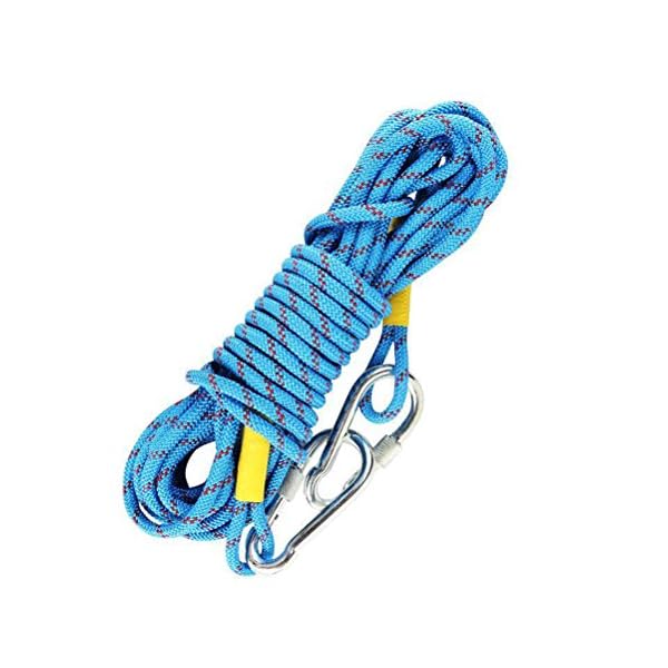 vorcool Outdoor Klettern Seil 2 meter Klettern Seil mit 10 cm Stahl Haken (zufällige Farbe)