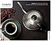 Sinsearly Cuisine - 1.2L Stainless Steel Electric Pour Over Gooseneck Kettle with Thermometer + Limited Time FREE Milk Frother & Stand - Your Complete Kit for That Perfect Cup