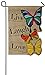 Evergreen Live Laugh Love Double-Sided Burlap Garden Flag- 12.5