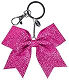 Mini Glitter Bow Keychain Glitt Fuchsia