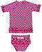 RuffleButts Berry Polka Rash Guard - 18-24m