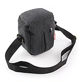 CEARI DSLR Camera Water Resistant Canvas Camera Case Bag for Canon Powershot G1X Mark II G15 G16 G5X G7X SX160 SX170 SX700 Digital SLR Camera - Black