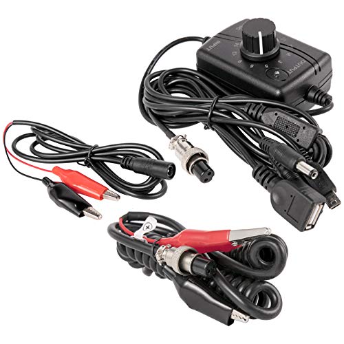 VEVOR Hand Power Generator 30W, Hand Crank Generator 028V, DC Regulator With USB Plug Black