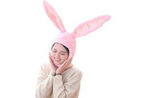 10AGIRL Easter Bunny Hat Ear Funny Plush Hood Women Costume Rabbit Hat Cosplay Halloween Party Holiday Hat