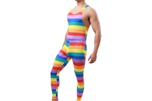 Juflam Men's Wrestling Singlet Fashion Printed One Piece Bodysuit Athletic Leotard Gym Sportswear