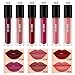 MAANGE 6 Colors Matte Lipstick Set Waterproof Long Lasting Liquid Lip Gloss Set Makeup 6Pcs Kit