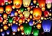 50 Pcs Assorted Color Chinese Paper Lanterns Sky Fire Fly Candle Lamp for Wish Wedding Party