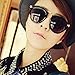 HuaYang Unisex Fashion Vintage Aviator Sunglasses Glasses Shades Goggles(Black)