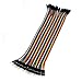 uxcell 40 Pcs 1 Pin Male to Female Jumper Cable Wires 20cm Long