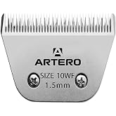 ARTERO #10W Wide A5 Clipper Blade 0.06 in (1.5 mm) for Dog Clippers | Steel Cutter, More Coverage per Pass, Fits Andis, Oster, Moser, Heiniger, Aesculap Fav5, Body and Belly Work