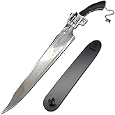 51.1-inch Stainless Steel Squall Leonhart Thancred Waters Sword with Stand, and Lion-Engraved Blade, Perfect for Role-Playing, Collections, Decorations, and Gifts