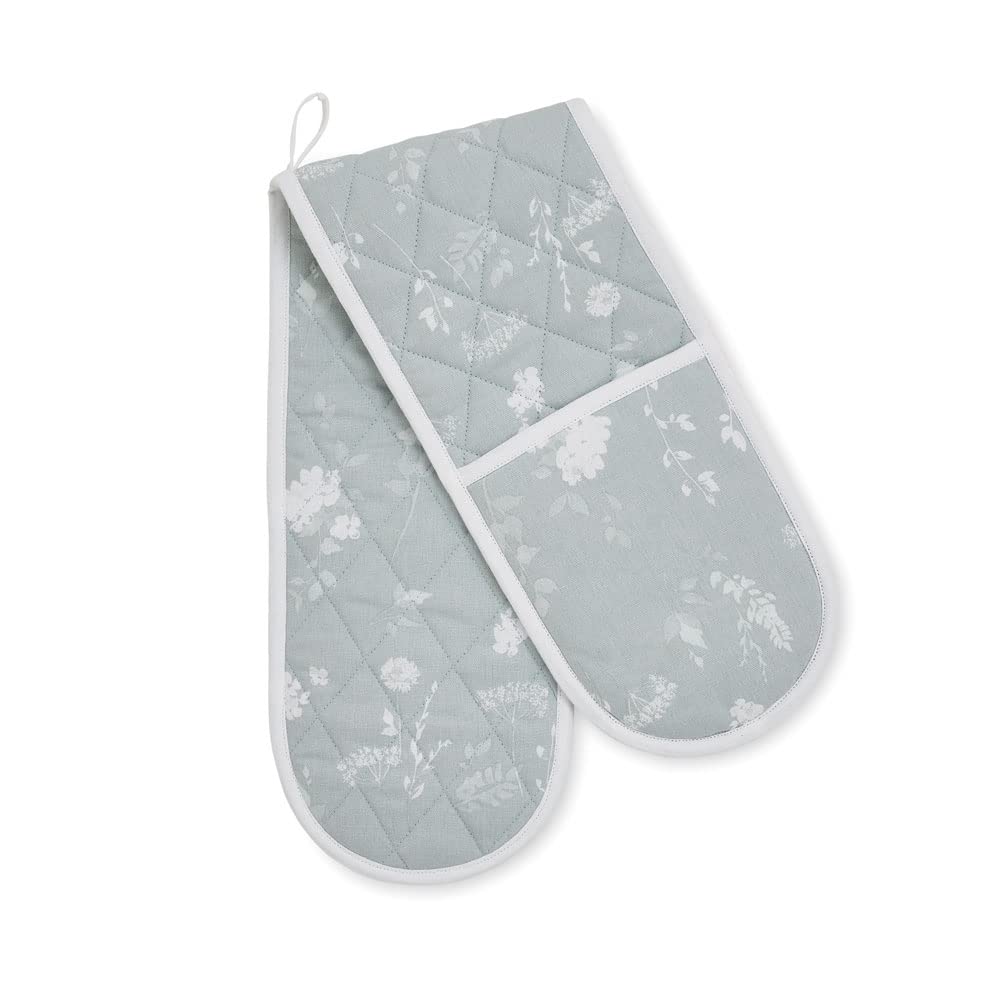 Catherine Lansfield Dining Meadowsweet Floral Indoor 50x70 cm Tea Towels Pair Green