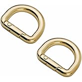 TANJUN 2 Pack D Ring Spring Key Hooks Keyring Clip Buckles Clasp Clamps for Belt Backpacks Handbag Purse Strap