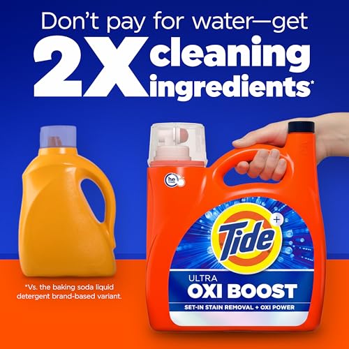 Tide Ultra Oxi Boost Liquid Laundry Detergent, 148 fl oz, 105 Loads, photo 12