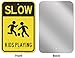 Kids at Play Sign, Slow Down Kids Playing, 12x18 Inches, 3M EGP Reflective .063 Aluminum, Fade Resistant, Made in USA