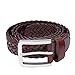 Falari Men's Braided Belt Leather Brown 34-36 9007-RBN-M