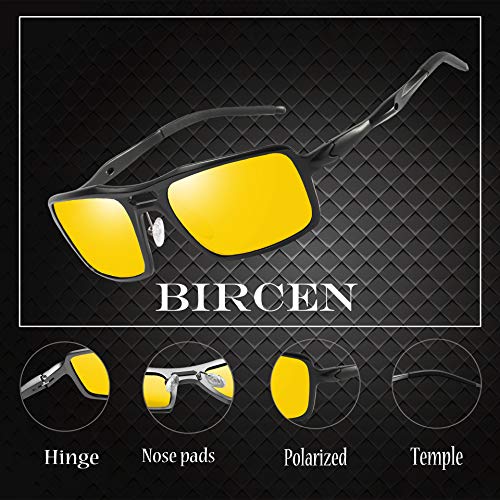 Bircen Night Vision Glasses For Driving Anti Glare Safe Night Driving Glasses