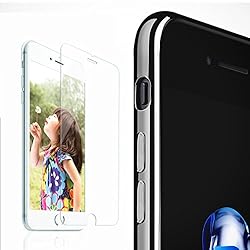 See iPhone 7 Plus Case Aursen Transparent Silica Gel Mobile Phone Case Clear Back Panel Edges Plating Coating Shock Absorbent Scratch-Resistant Protective Case for Apple iPhone 7 Plus (Black) Details