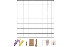 NACETURE 2 Pack Heavy-Duty Grid Wall Panels 12x12 – Double Wire Reinforced Wire Mesh Organizer, 30 lbs Capacity, Wall Display with Hooks & Accessories (Black 2 Pack)