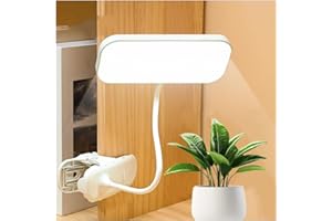 Clip on Light LED Reading Study Lamp 3 Brightness,Eye-Caring LED Dorm Bed Light with USB Charging Port, Ajustable Clip Lights