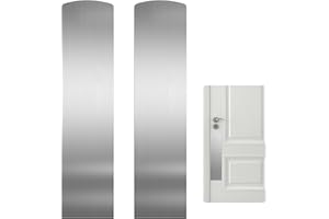 Sanbege 2 Pcs Door Scratch Protection Plate 4" x 16", Stainless Steel Push Plate, Self Adhesive Kickplate for Interior, Exterior Doors (Brushed Nickel)